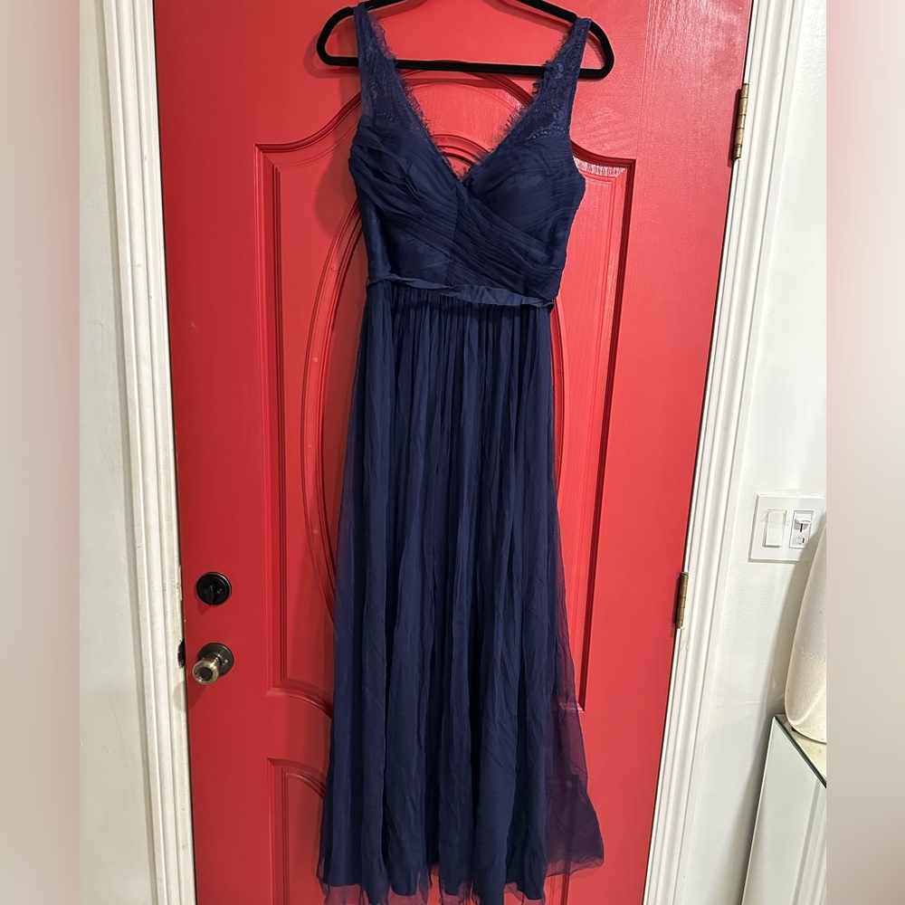 Anthropologie x BHLDN Hitherto Navy Blue Dress